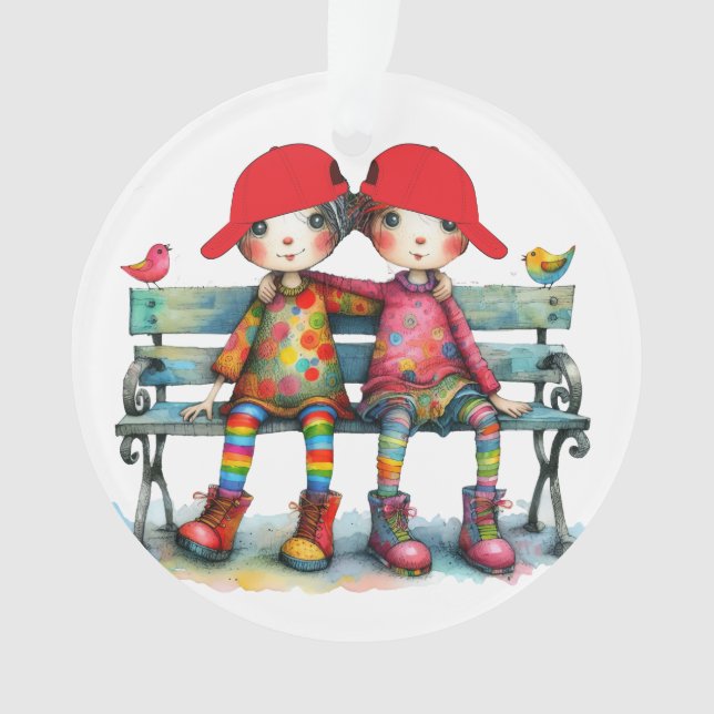 Ornamento Melhor Irmão/Amigo/Relativo do Mundo (Frente)