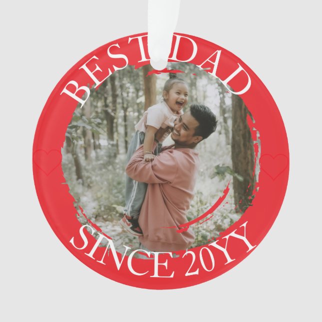 Ornamento Melhor Pai Simples Feliz Natal (Frente)