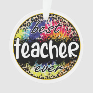 Ornamento Melhor Professora do Mundo - Impressão Colorida Le