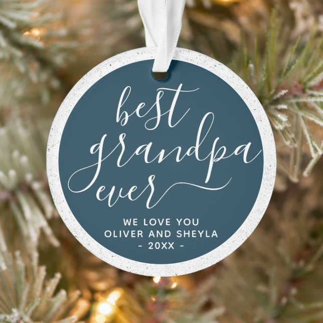 Ornamento Melhor Vovô já escreveu fotos no Back Keepsasasaem (Árvore)