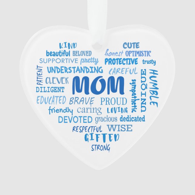 Ornamento Melhores qualidades-mãe e características-mãe Invi (Frente)
