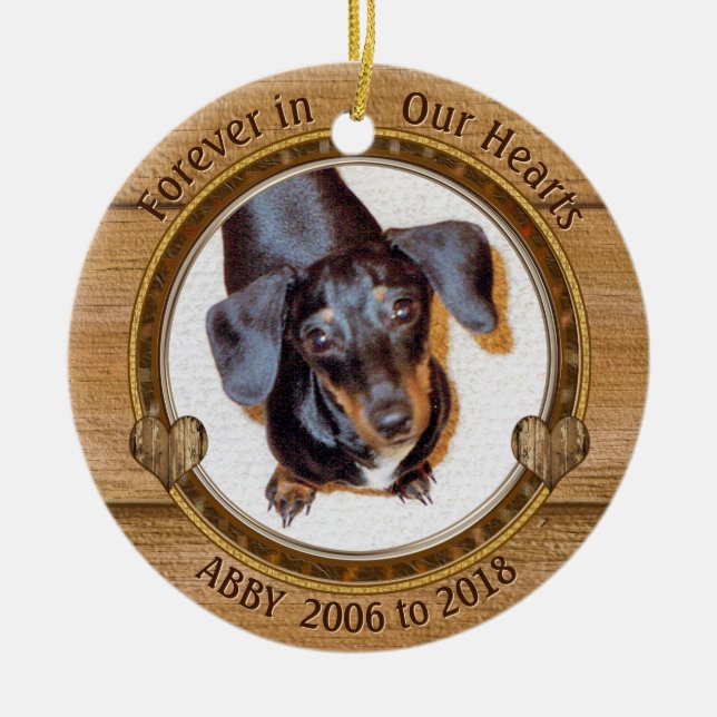 Ornamento memoráveis da árvore de Natal do cão (Frente)