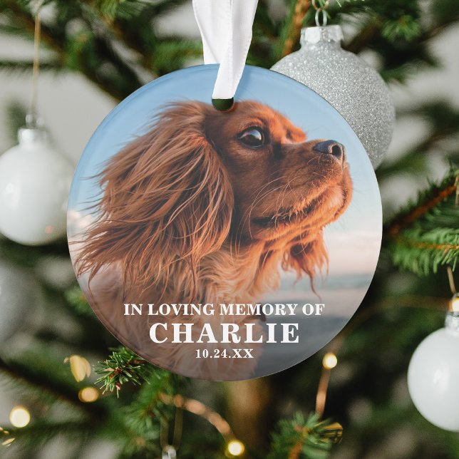 Ornamento Memorial da Foto Pet (Criador carregado)