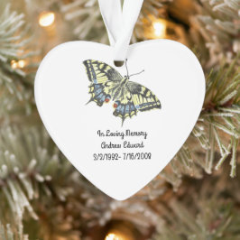 Ornamento Memorial de Borboleta Personalizado