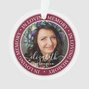 Ornamento Memorial Em Amor Memória Elegante Foto Clássica