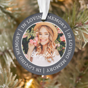 Ornamento Memorial In Loving Memory Modern Custom Photo