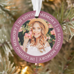 Ornamento Memorial In Loving Memory Modern Custom Photo