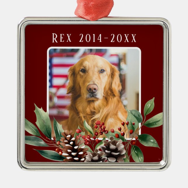 Ornamento Memorial Pet Christmas (Frente)