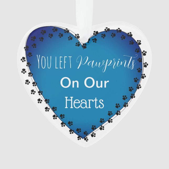 Ornamento Memorial Pet Heart Keepape (Frente)