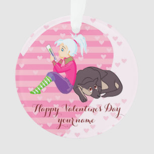 Ornamento Menina apaixonada