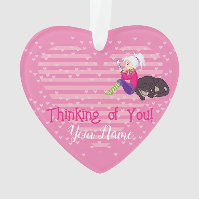 Ornamento Menina apaixonada (Verso)