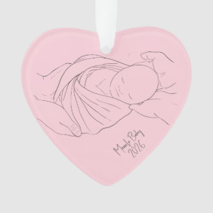 Ornamento Menina Bebê Milagre de FIV Ornamentação Rosa – Beb