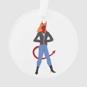 Ornamento menina diabólica