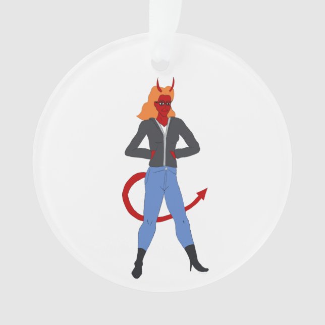 Ornamento menina diabólica (Frente)