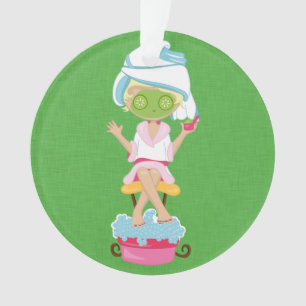 Ornamento Menina feminino dos termas
