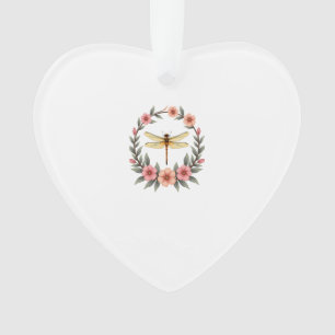 Ornamento Meninas Estética Floral Cottagecore Fofa Libélula
