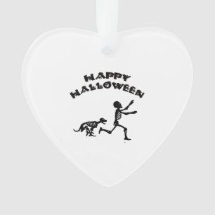 Ornamento Menino e Cachorro de Halloween