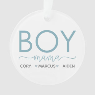 Ornamento Menino Mamãe Personalizada com Nomes de Filho