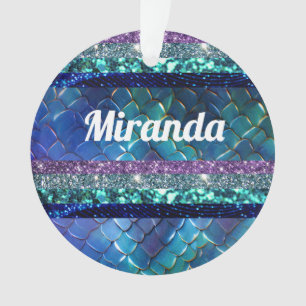 Ornamento Mermaid Motif Glitter design personalizado