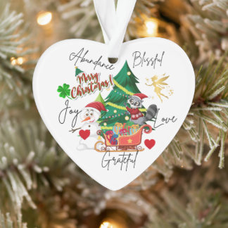Ornamento Merry Christmas Heart Ornament | Joy&Love Design