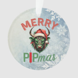 Ornamento Merry PIPmas Trading Bull Christmas Design – Funny
