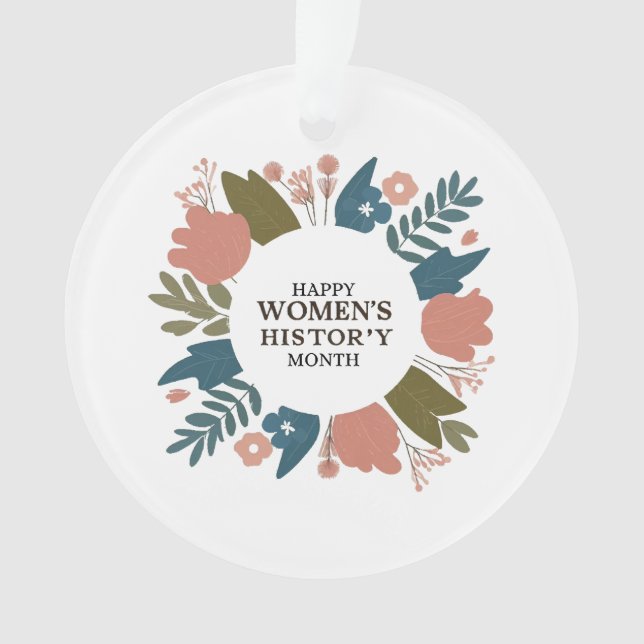 Ornamento Mês da História das Mulheres (Frente)