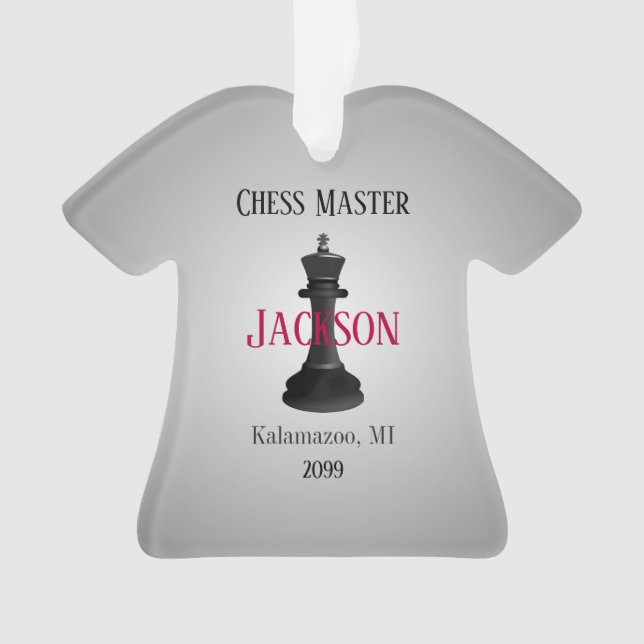 Ornamento Mestre Clássico com Desenho Rei (Frente)