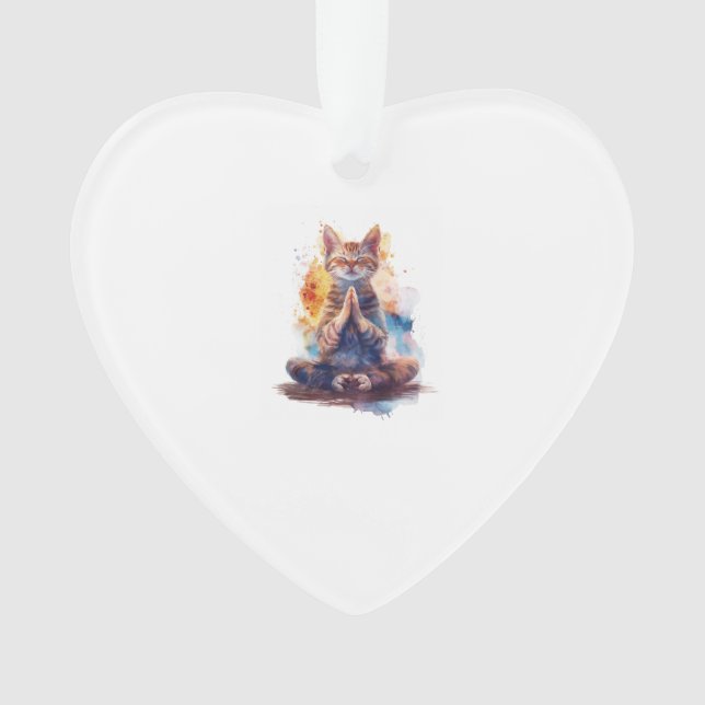 Ornamento Mestre de Yoga de Gato (Frente)