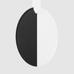 Ornamento Metade E Metade Médias Pretas E Brancas