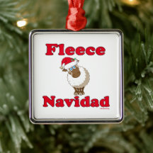 Ornamento Metálico da Fleece Navidad
