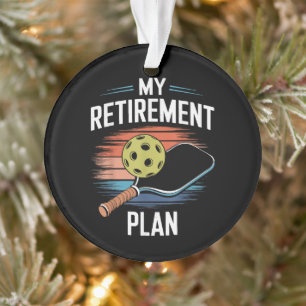 Ornamento Meu Jogador de Pickleball do Plano de Aposentadori