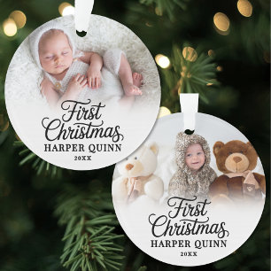 Ornamento Meu Primeiro Natal Bebê Foto Nova