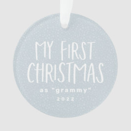 Ornamento Meu primeiro Natal como avó personalizou a foto