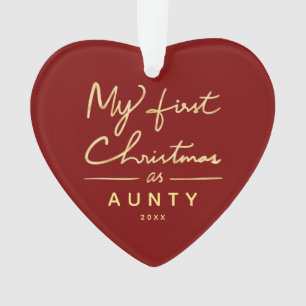 Ornamento Meu primeiro Natal como Foto do Aunty Coração Da