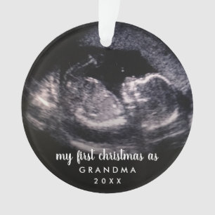 Ornamento Meu Primeiro Natal como Vovó Foto Ultrassônica