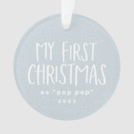 Ornamento Meu primeiro Natal como vovô personalizou a foto