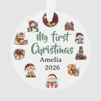 Ornamento Meu Primeiro Natal - Natal Personalizado