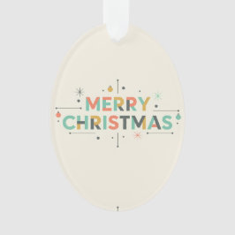 Ornamento Mid-Century Merry Christmas – Retro Style