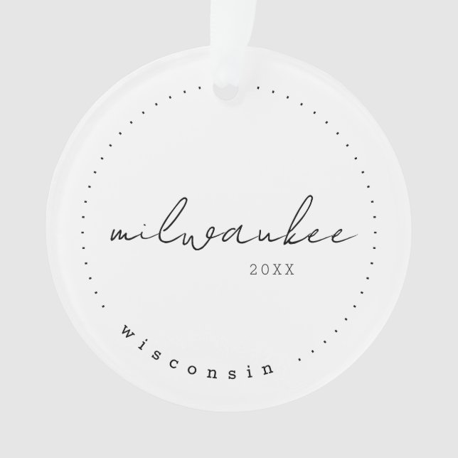 Ornamento Milwaukee, Wisconsin WI Viagem Estados Unidos (Frente)