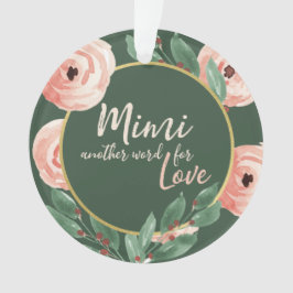 Ornamento Mimi Love Floral Berry Rosa com Foto