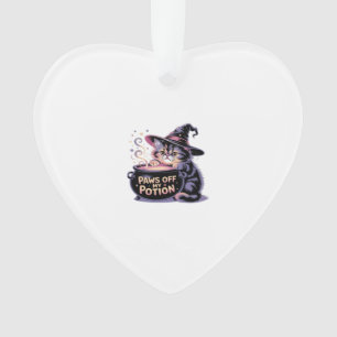Ornamento Minha Poção, Gatinha Bruxinha Kawaii de Halloween 