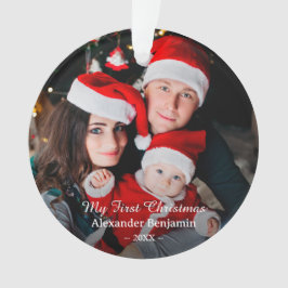 Ornamento Minha Primeira Família de Bebês de Natal Personali