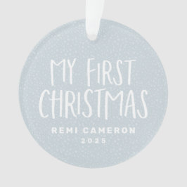 Ornamento Minha primeira foto personalizada do bebê recém-na