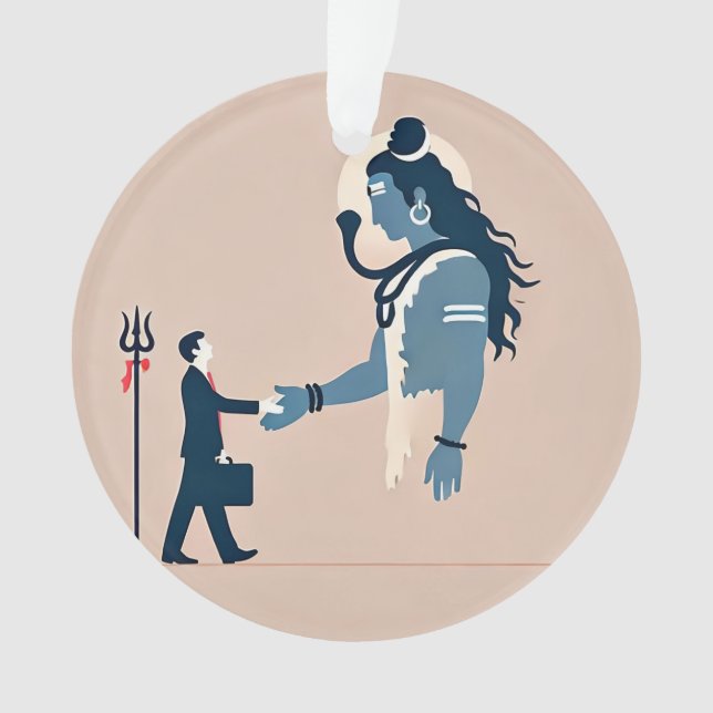 Ornamento minimalism image of an ordinary person greeting go (Frente)