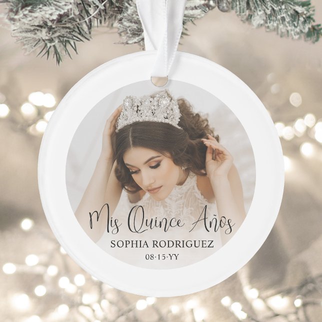 Ornamento Mis Quince Años Elegante Quinceañera 2 Foto (Criador carregado)