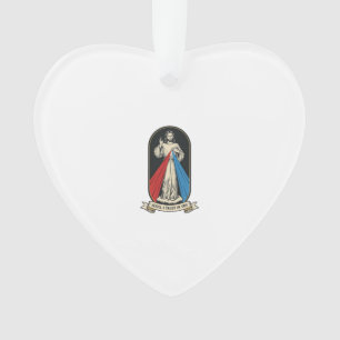 Ornamento Misericórdia Divina Jesus Vintage