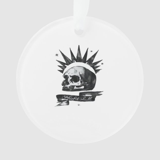 Ornamento Misfit Skull Creative Character ArAcrylic Ornament (Frente)