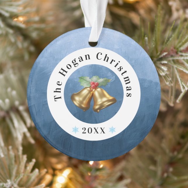 Ornamento Mistura Blue and White Bells | Natal familiar (Árvore)