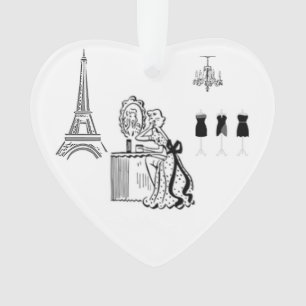 Ornamento Moda francesa Paris Theme Ornament Decoration