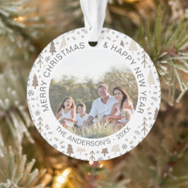 Ornamento Modelo de Foto Moderna de Natal